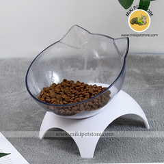 Transparent Non-Slip Pet Bowl for Cats & Small Dogs