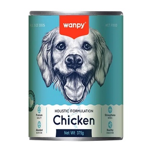 Wanpy Holistic Formulation Dog Wet Food Chicken & Vegetable Can 375g