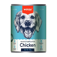 Wanpy Holistic Formulation Dog Wet Food Chicken & Vegetable Can 375g