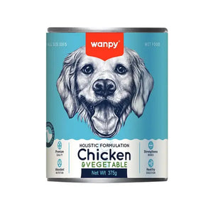 Wanpy Holistic Formulation Dog Wet Food Chicken & Vegetable Can 375g