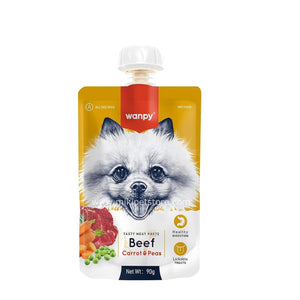 Wanpy Fresh Beef & Carrot & Peas 90g