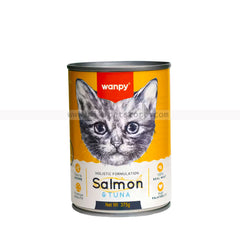 Wanpy Holistic formulation Cat Can for Kitten Tuna+Salmon 375g