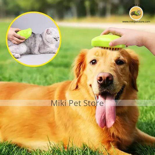 Cat Steamy Brush for Shedding and Grooming, 3 in 1 Self Cleaning Pet Spray Comb for Cat and Dog, Wet Cat Brush with Water, Cat Sticky Brush for Massage & Removes Loose Fur