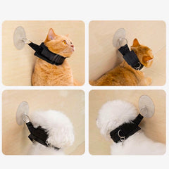 Cat Bath Tether Adjustable Pet Bathing Device Holder with Suction Cup Fixed Rope Grooming Shower Harness Leash for Cats Black