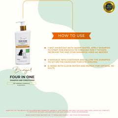 Bengal's Four In One Shampoo & Conditioner is formulated to clean, condition, detangle, and moisturize your pet.