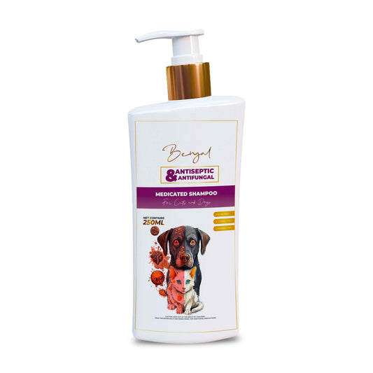 Bengal Antiseptic & Antifungal Medicated Shampoo For Dogs and Cats -250ml