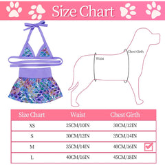 Pet Bikini Swimming Costume Floral Pattern Cat Puppy Swimsuit