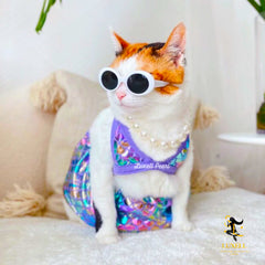Pet Bikini Swimming Costume Floral Pattern Cat Puppy Swimsuit