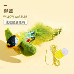 Realistic Chirping Fun Flying Bird Cat Toy