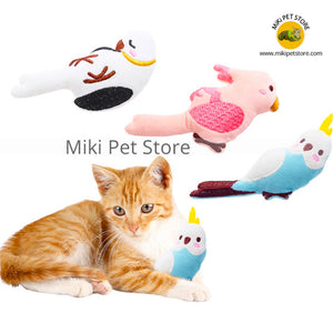 Interactive Plush Cat Toy with Catnip Bite Resistant Bird Design