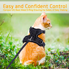 Escape Proof Cat Harness and Leash Set Breathable Mesh Vest