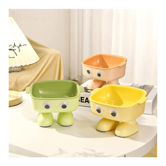 Cute Cat Bowls Elevated PP Material Pet Food Water Dishes Raised for Indoor Cats Small Dogs