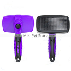 Self-Cleaning Slicker Brush for Dogs and Cats – Retractable Pet Grooming Brush for Shedding, Tangled Knots, and Undercoat