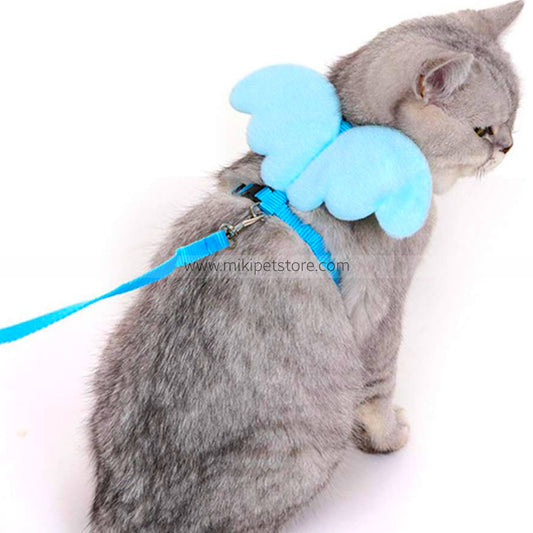Angel Vest Harness with Leash for Small Dogs & Cats – Cute and Comfortable Pet Harness for Puppies and Kittens