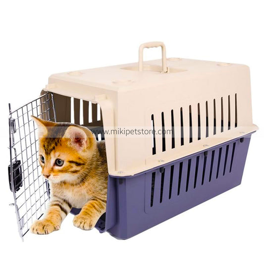 Durable Portable Pet Carrier – Plastic Travel Cage for Outdoor & Airline Use