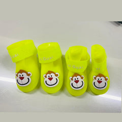4 Sets Cartoon Patterned Shoes for Small & Medium Cats & Dogs
