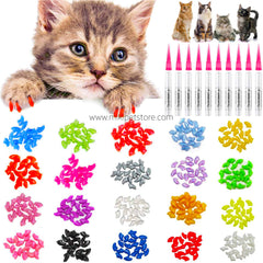 Cat Nail Caps/Tips Pet Cat Kitty Soft Claws Covers Control Paws