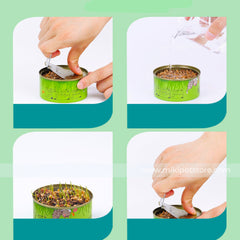 Organic Cat Grass Growing Kit – Canned Seeds & Soil for Hairball Control & Digestion