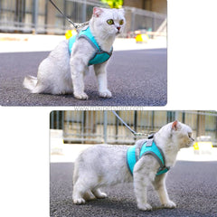 Adjustable Cat Harness and Leash Set for Kittens and Small Dogs