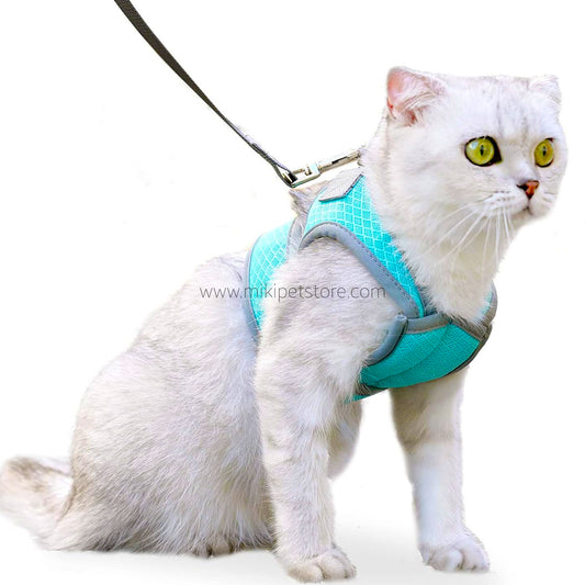 Adjustable Cat Harness and Leash Set for Kittens and Small Dogs