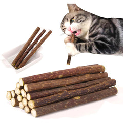 ChicWow Silvervine Sticks – Natural Catnip Alternative Chew Toys for Teeth Cleaning-(20pc set)