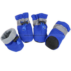 4Pcs Waterproof Winter Anti-Slip Pet Boots – Warm Dog & Cat Shoes