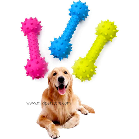 Colorful Natural Rubber Dog Chew Bone – Durable Interactive Pet Toy