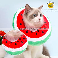 Cute Fruit Cat Collars Animal Protection Collars Adjustable Anti-Licking for Small Animals Recovering from Surgery or Wounds