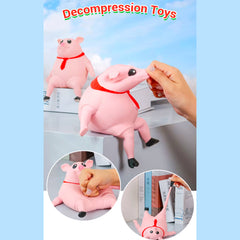 PorkySplash Anti-Stress Pink Pig Squeeze Toy