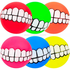 Squeaky Silicone Chew Ball – Interactive Teeth-Cleaning Toy for Dogs
