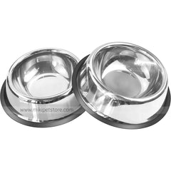 Stainless Steel Dog Water Bowl with Rubber Base – Durable Bowl for Small, Medium, and Large Dogs