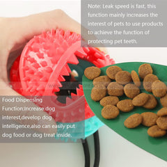 Dog Chew Rope Toy with Suction Cup – Teething & Training Treat Dispensing Ball for Puppies