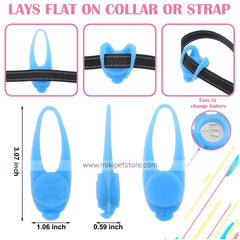LED Waterproof Silicone Dog Collar – Light-Up Safety Collar for Night Walking (Batteries Included)