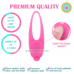 LED Waterproof Silicone Dog Collar – Light-Up Safety Collar for Night Walking (Batteries Included)