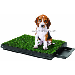 Indoor Dog Potty Training Tray – Grass Pad with Layered Mat for Easy Cleanup