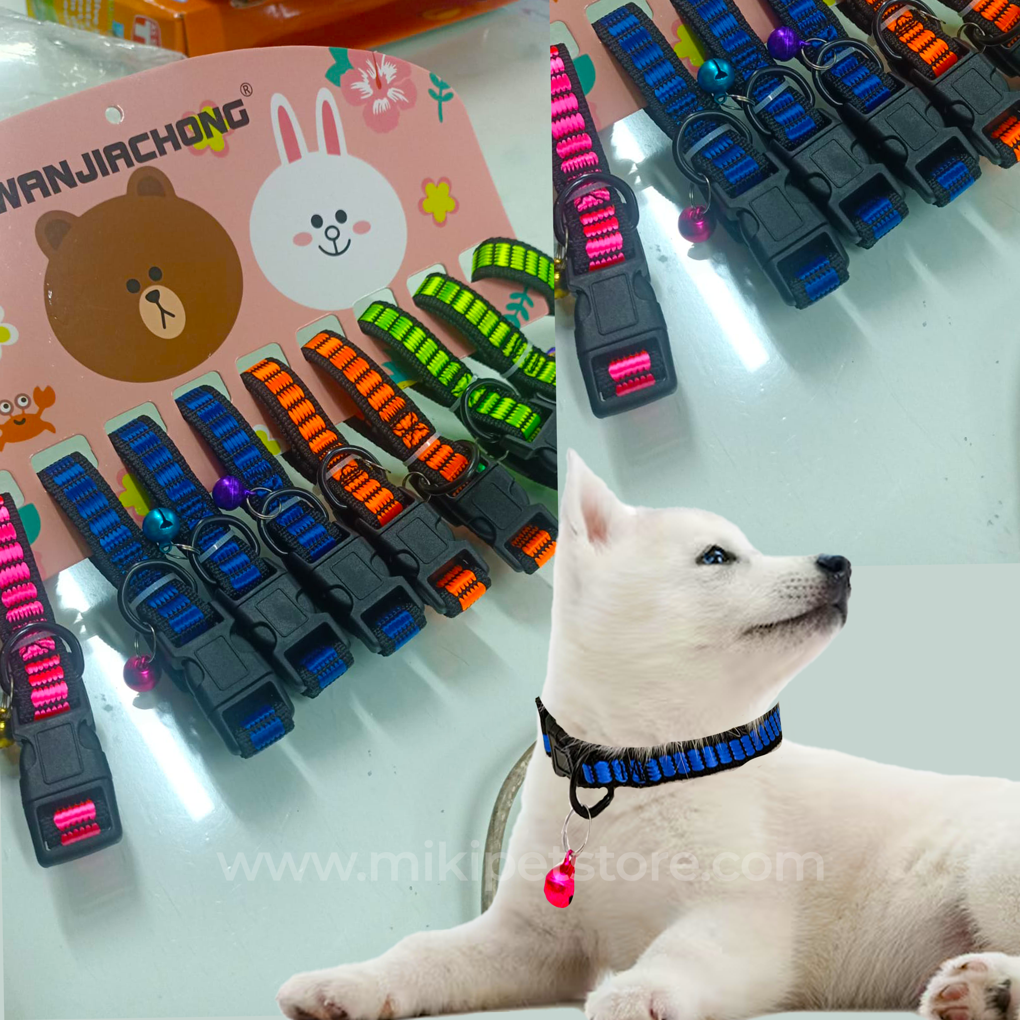 Lightweight nylon dog collar with bell for small dogs – affordable, durable, and budget-friendly pet accessory