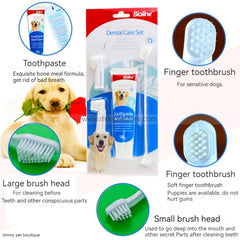 Bioline Pet Care Dog Toothpaste & Toothbrush Set Beef– 100g