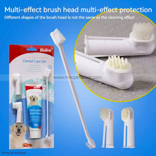 Bioline Pet Care Dog Toothpaste & Toothbrush Set – 100g