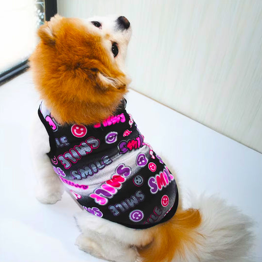 Printed Sunscreen Vest – Breathable Summer Outfit for Cats & Small Dogs