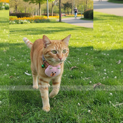 Pets Adjustable Cat Collar with Cute Plush Pendant