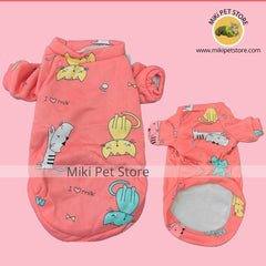 Cats Cartoon Face Pet Dog Cute Cat Sweatshirt Winter Puppy Clothing