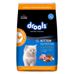 Drools Kitten(1-12 Months) Dry Cat Food, Real Chicken Flavour
