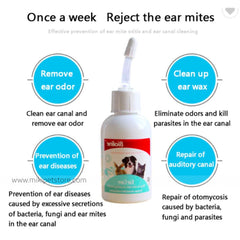 Bioline Pet Ear Cleaning Drops, Dog, Cat, Rabbit Ear Cleaner For Daily Ear Care