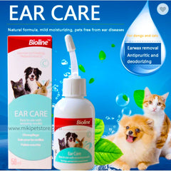 Bioline Pet Ear Cleaning Drops, Dog, Cat, Rabbit Ear Cleaner For Daily Ear Care