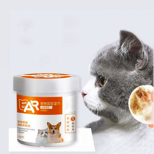 Pet Ear Wet Wipes for Dogs & Cats (200 Pieces)