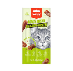 Wanpy Meaty Sticks Cat Treat Cat Grass & Chicken 21gm