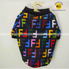 Pet Apparel Custom Logo Dog Clothing Fashion Cotton Pet Clothes letter printed Designer Dog Clothes