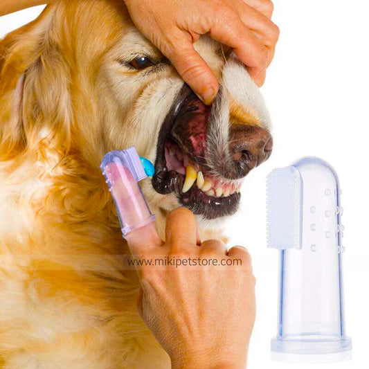Dog Finger Toothbrush & Bite Toy - Teeth Cleaning Hygiene Brush for Dogs