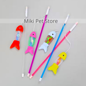 Mouse Fish Feather Teaser Scratcher Pet Cat Toys