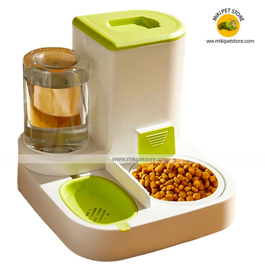 Pet Food & Water Bowls,Automatic Dog Food Dispenser 2 in 1 Water Bowl | Automatic Cat Water Dispenser for Dogs